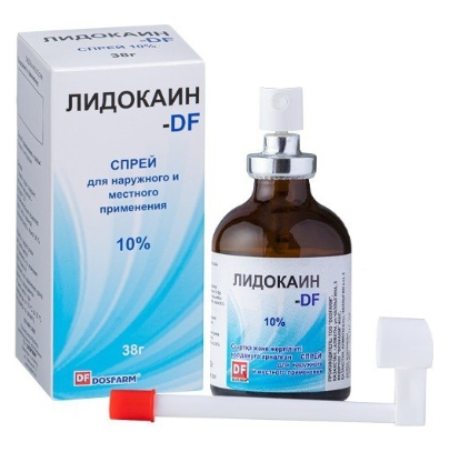 Лидокаин-DF 10% 38 г спрей 