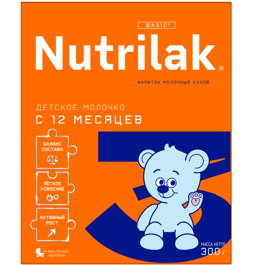 Смесь "Nutrilak" (сухой молочный напиток) №3 c 12 мес 300 г