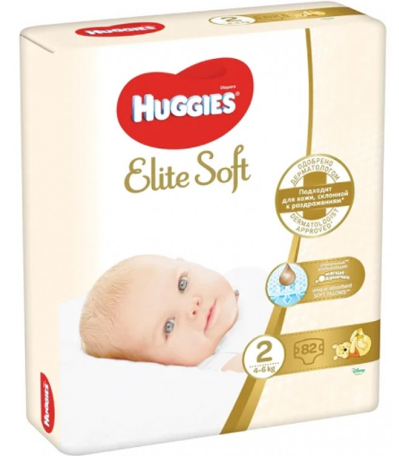 Подгузники "Huggies" Elite Soft 2 №82 (7985)