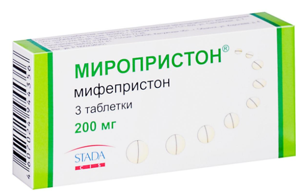 Миропристон 200 мг №3 табл (Рецептурный препарат)