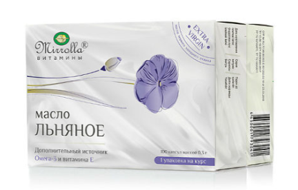 Масло "Mirrolla" Льняное №100 капс (НДС) 