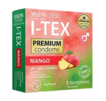 Презервативы "I-TEX" Цветные с ароматом манго №3