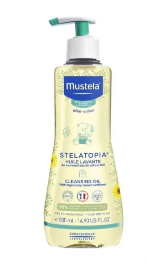 Масло д купания Mustela STELATOPIA  очищающее 500 мл.png