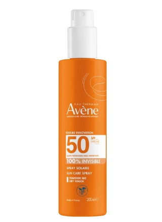 Спрей солнцезащитный "Avene" невидимый д/чувствительной кожи SPF 50+  200 мл