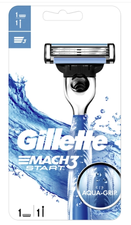 Станок д/бритья "Gillette" Mach 3 Start c 1 сменным картриджем