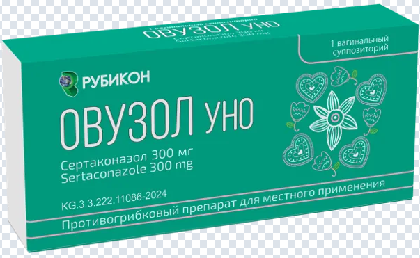 Овузол уно 300 мг №1 ваг свечи