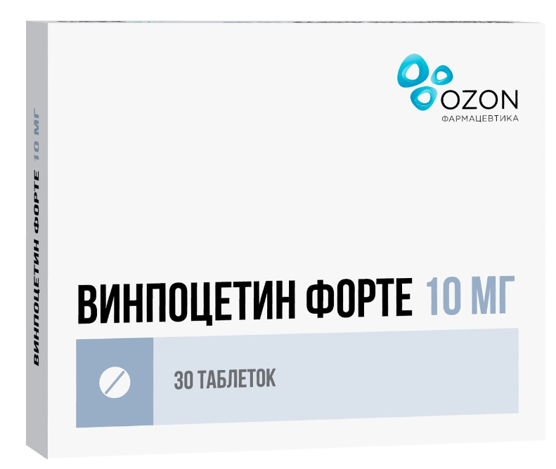 Винпоцетин форте 10 мг №30 табл 
