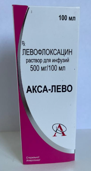 Акса-Лево 500 мг 100 мл  р-р д/инф (Левофлоксацин)