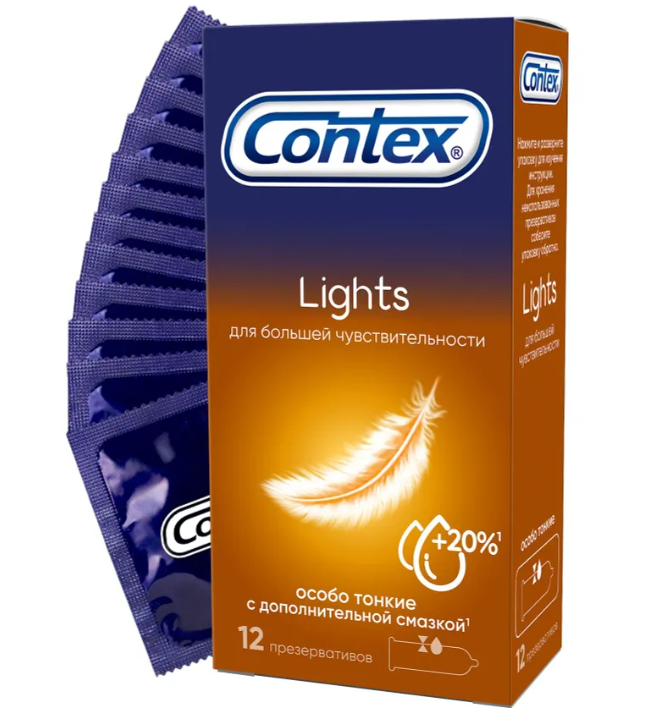 Презервативы Сontex Lights Особо тонкие 12  ==