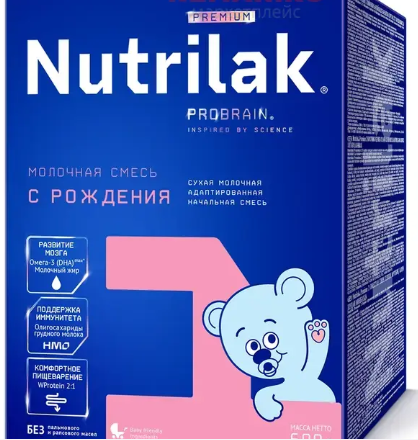 Смесь молочная "Nutrilak Premium" №1 с рождения 600 г (0434)