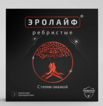 Презервативы "Эролайф" ребристые 3