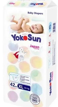 Подгузники "YOKOSUN" 13+ кг размер XL 5 №42 (7092)