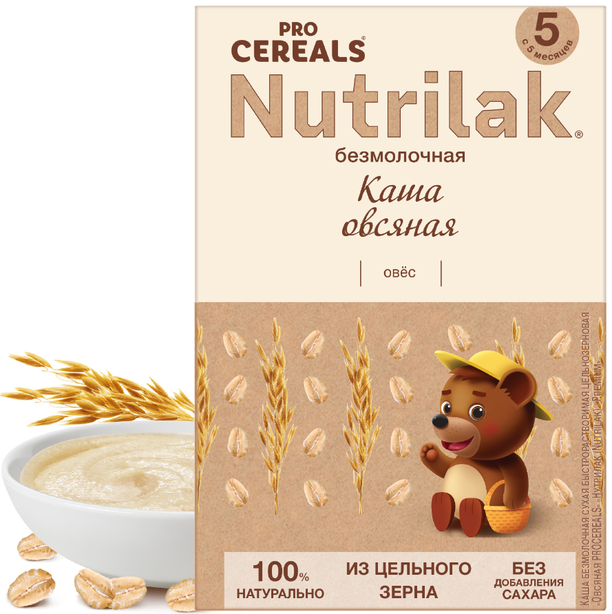 Каша безмолочная "Nutrilak Pro Cereals" Овсяная с 5 мес 200 г