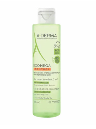 Гель д тела и волос A-DERMA EXOMEGA CONTROL смягчающий очищающий 200 мл.png