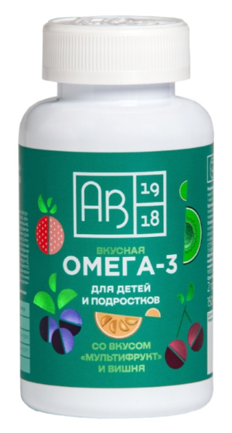 Омега 3 - 20% д/детей и подрост.(мультифрукт и вишня) 700 мг №150 капс (НДС)