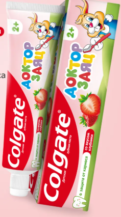 Паста зубная детская "Colgate" Доктор Заяц/Клубника 50 мл