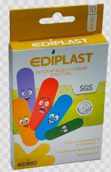 Пластырь "EDIPLAST" детский №10 шт (0824)