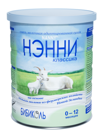 Смесь молочная "НЭННИ" Классика с 6-12 мес на основе козьего молока 800 г