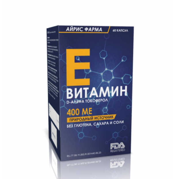 Витамин Е 400 МЕ Айрис фарма №60 капс.png