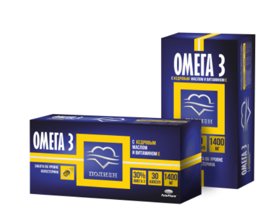 Омега 3 - 30% с кедровым.маслом и вит Е 1400 мг №30 капс (НДС) 
