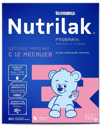 Смесь молочная "Nutrilak Premium" №3  c 12 мес 600 г (0458)