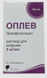 Оплев 500 мг 100 мл р-р д/инф (Левофлоксацин)