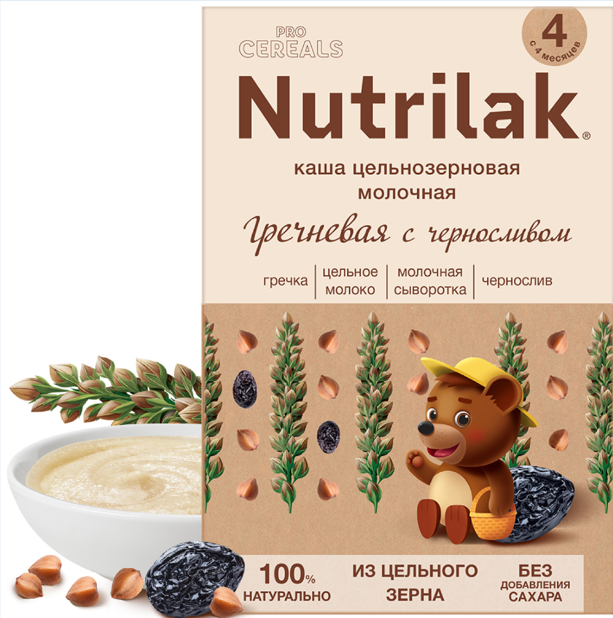 Каша молочная "Nutrilak Pro Cereals" Гречневая с черносливом с 4 мес 200 г