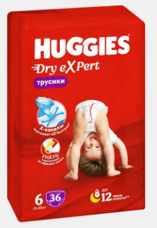 Трусики "Huggies" Драй Эксперт джабо 5 размер №36 шт (1919)