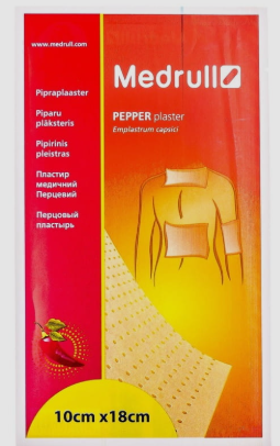 Пластырь перцовый "Medrull" 10 см x 18 см ==