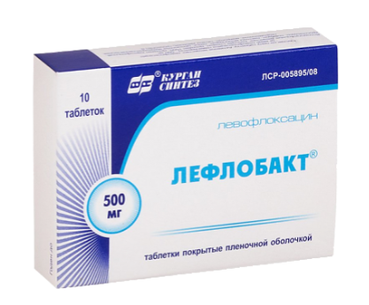 Лефлобакт 500 мг 100 мл  р-р д/инф (Левофлоксацин)