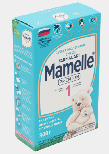 Смесь молочная "Mamelle" №1 с 0 до 6 мес 300 г
