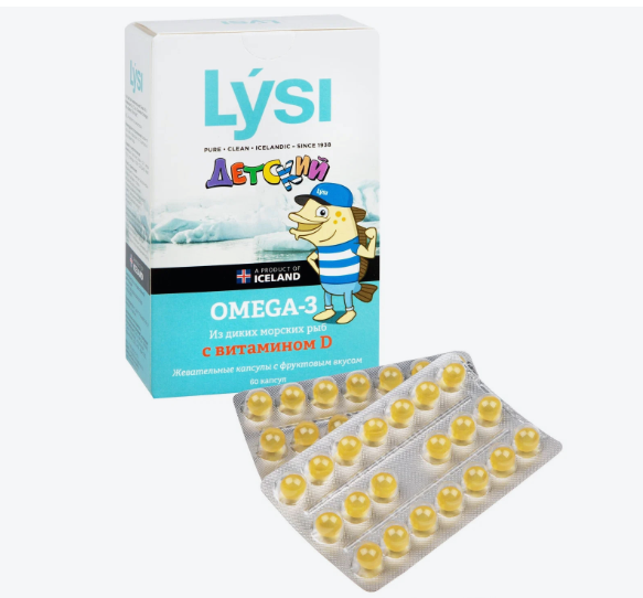 Омега-3 LYSI Детский Витамин D №60 капс.png