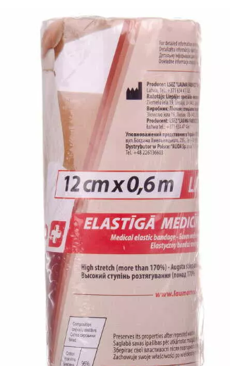 Бинт эласт. "Lauma" 12 см*0,6 м
