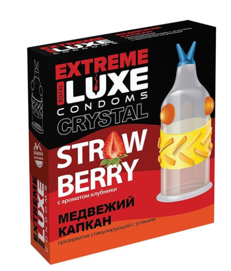 Презервативы "LUXE EXTREME" Strawberry Медвежий капкан №1