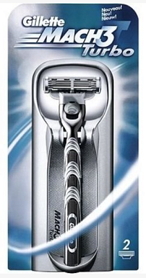 Станок для бритья "Gillette" Mach3 Turbo 2 касс