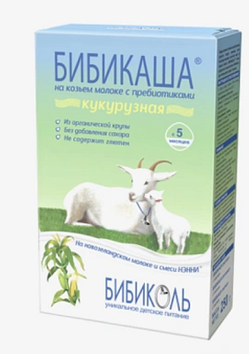 Каша на козьем молоке "Бибикаша" кукурузная с 5+ мес 200 г