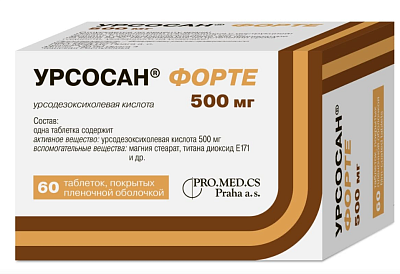 Урсосан Форте 500 мг №60 табл