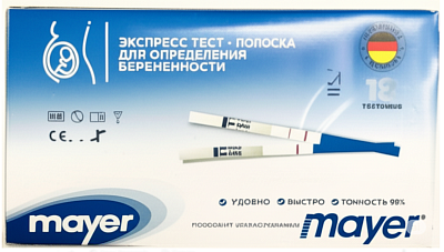 Экспресс тест полоски "Mayer" опред/берем. №10 в упаковке