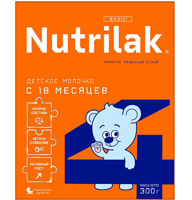 Смесь молочная "Nutrilak" №4 c 18 месяцев 300 г